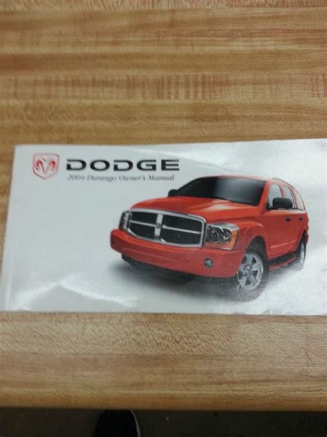 Read 2004 Dodge Durango Owners Manual 