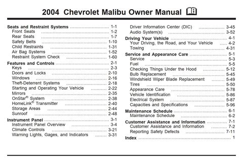 Full Download 2004 Malibu Manual Guide Book 