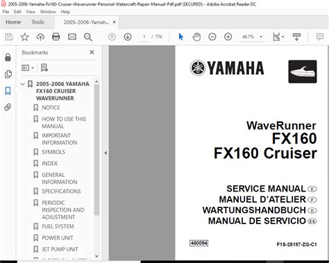 2005 2006 yamaha fx160 cruiser waverunner personal watercraft repair manual. - Manuale di servizio di seadoo rxp 215.