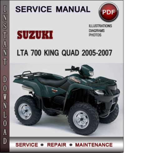 2005 2007 suzuki king quad 700 service repair manual. - Gitman manual for warm up exercises.