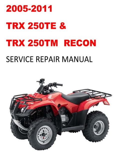 2005 2011 honda trx250te 250tm recon service repair manual. - The peanuts guide to sports by chales m schulz.