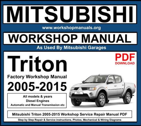2005 2012 mitsubishi triton service repair manual download. - Chrysler crossfire srt 6 manuale di riparazione.