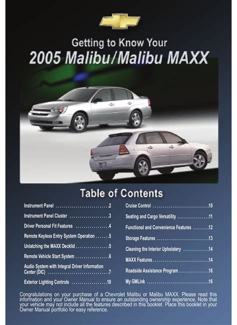 2005 chevrolet malibu classic owners manual. - Manual del cocinero cubano spanish edition.