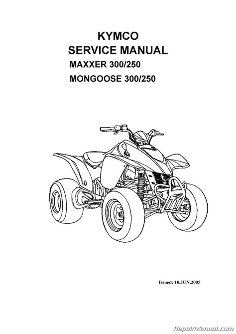 2005 kymco maxxer 300 250 atv manuale di servizio. - Berichte über die lage in deutschland.