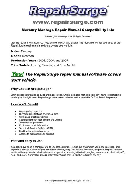 2005 mercury montego repair manual online. - Troy bilt weed eater manual tb90bc.