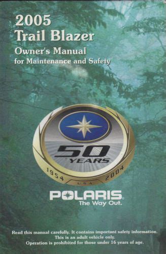 2005 polaris atv trailblazer owners manual new. - Coleman evcon wall thermostat operating manual.