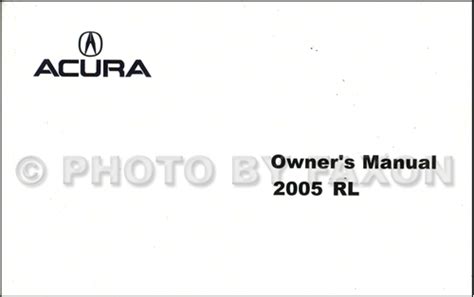 Full Download 2005 Acura Rl Online Reference Owners Manual 