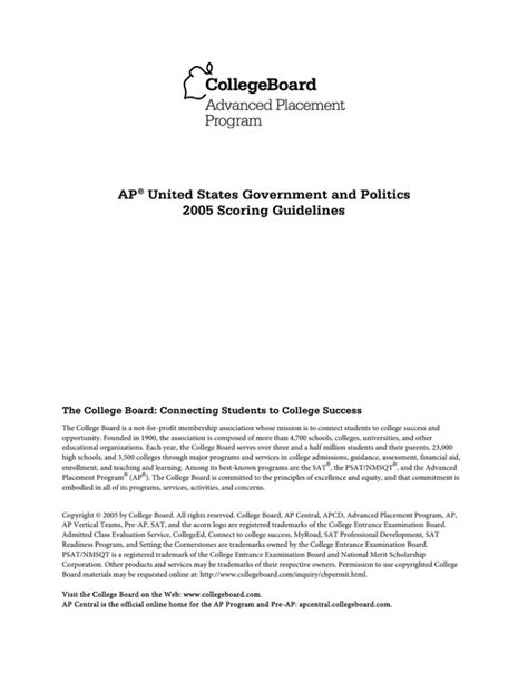 Read Online 2005 Ap Government Scoring Guidelines 