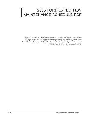 Full Download 2005 Ford Expedition Maintenance Schedule 