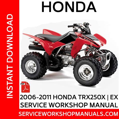 2006 2011 honda trx 250 repair manual 250x 250ex. - Aus dem regen in die traufe.