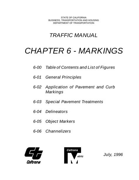 2006 caltrans traffic manual chapter 7. - Mercedes benz ml350 service and repair manual.