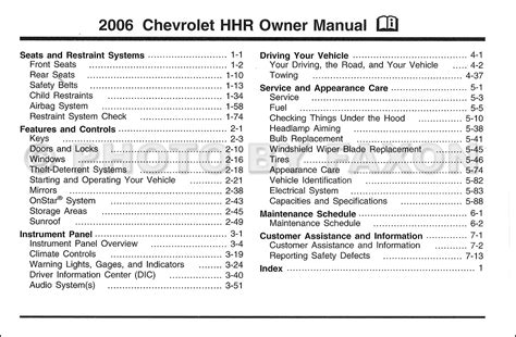 2006 chevrolet chevy hhr owners manual. - Spy sites of washington dc a guide to the capital regions secret history.