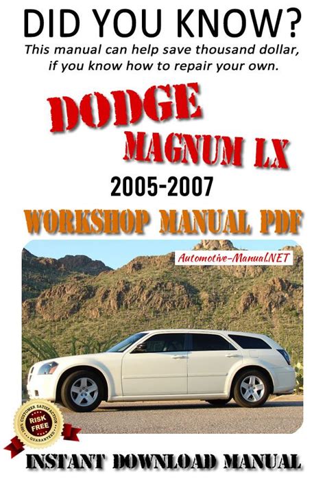 2006 dodge magnum lx service repair workshop manual. - Audel mechanical trades pocket manual 3rd edition.