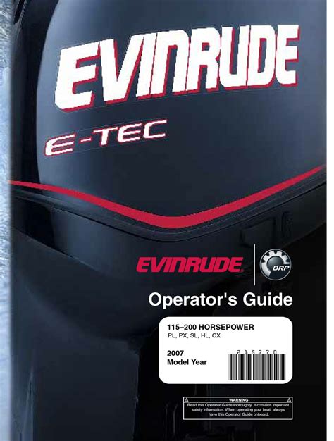 2006 evinrude 200 hp etec operator guide. - Manuale di servizio transicold del corriere.