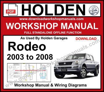 2006 holden rodeo owners manual torrent. - Manuale di riparazione per escavatore volvo ec240b lc.