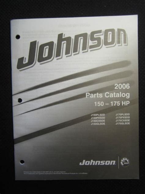 2006 johnson outboard motor 150 175 hp parts manual 981. - Hatz diesel 3m40 manual de piezas.