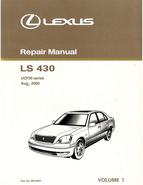 2006 lexus ls430 repair manual ucf30 series volume 4. - Volvo v50 t5 workshop repair manual.