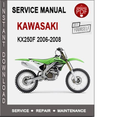 Read 2006 2008 Kawasaki Kx250F Service Repair Manual 