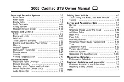 Read Online 2006 Cadillac Sts Cadillac V Net 2005 Cadillac Sts Service Manual Pdf 