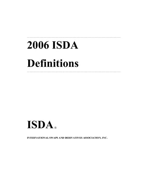 Read 2006 Isda Definitions Website 