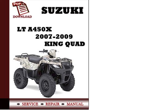 2007 2009 suzuki lt a450x kingquad atv repair manual. - Manual básico de legislación de correos y telégrafos.