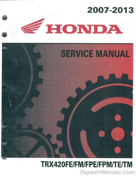 2007 2010 honda trx420fe fm te tm fpe fpm rancher service repair manual 07 08 09 10. - Parts and service manual for cat t30.