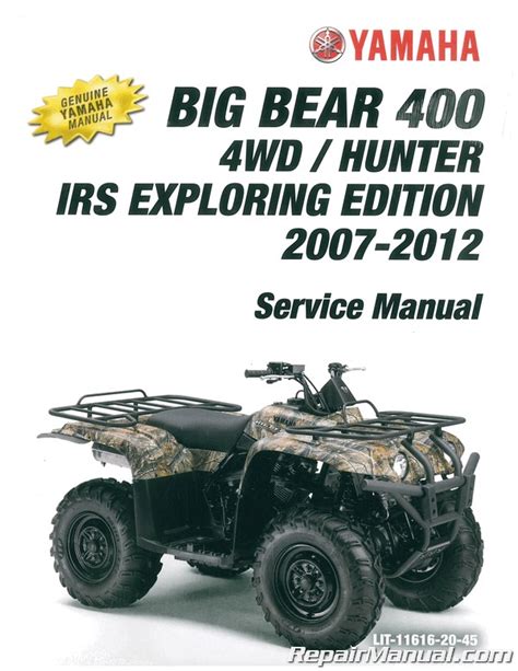 2007 2012 yamaha yfm400 big bear 400 4x4 service repair manual download. - Can am 800 2006 2012 service repair manual.