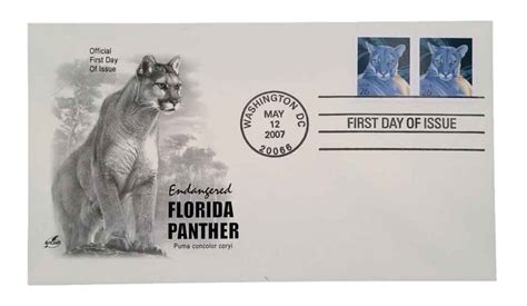 2007 26c Florida Panther Booklet Single For Sale Florida Panther Coloring Pages - Florida Panther Coloring Pages