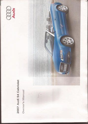 2007 audi s4 cabriolet users manual. - Radio shack pro 89 race scanner manual.