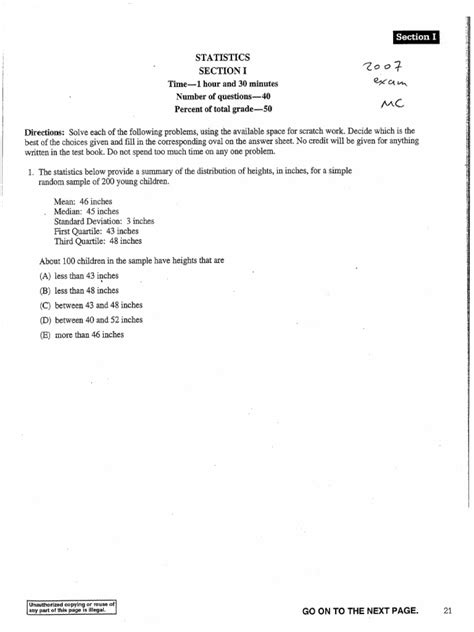 2007 Exam Papers