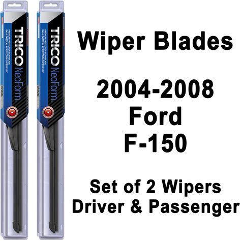 Trico Tech Wipers for 2003 Ford F150 F-150. More Details. Trico Force Wipers for 2003 Ford F150 F-150. More Details. Rain-X Latitude Wipers for 2003 Ford F150 F-150. More Details. Rain-X Latitude w/Repellency Wipers for 2003 Ford F150 F-150. Wiper Size Chart: 2003 Ford F150 F-150 Wiper Blades. Guaranteed to fit.. 