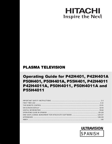 2007 hitachi plasma manual model p50h401. - Il manuale del parroco per la consulenza prematrimoniale.