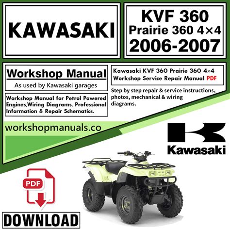 2007 kawasaki prairie 360 4x4 service manual. - Workshop manual connor shea scari seeder.