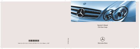 2007 mercedes clk class owners manual. - Free 1994 toyota camry owner s manual.