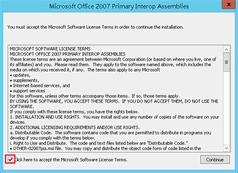 2007 microsoft office system update redistributable primary interop assemblies