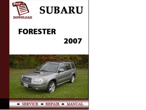 2007 subaru forester service repair workshop manual. - 2004 monte carlo factory service manual.