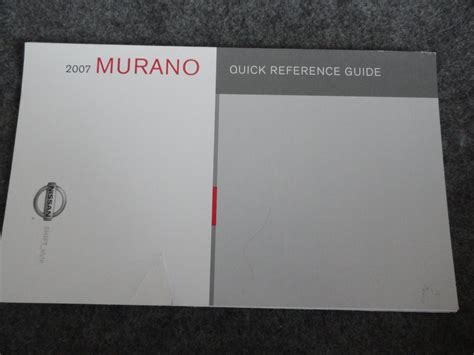 Download 2007 Murano Quick Reference Guide 