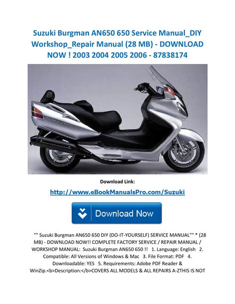 Full Download 2007 Suzuki Burgman 650 Owners Manual 