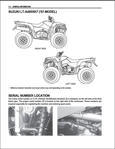 Download 2007 Suzuki King Quad Lta 450 Service Manual 