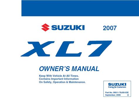 Read 2007 Suzuki Xl7 Repair Manual 