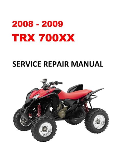 2008 2009 honda trx700xx atv workshop repair service manual. - Handbook for chemical process research and development.