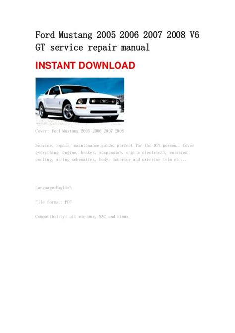 2008 ford mustang gt repair manual. - Workshop manuals for aeon overland 180.