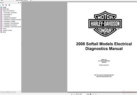2008 harley davidson softail models electrical diagnostic manual part no 99498 08. - 610 manuale parti del trattore lungo.