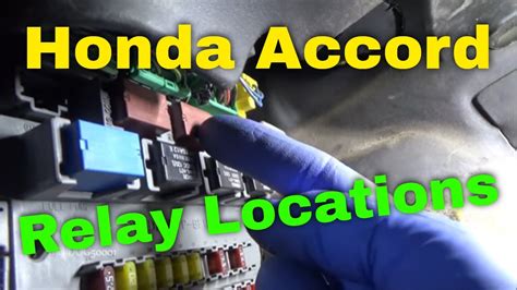 Jan 5, 2021 · Here I show you where to find the main relays on your 2008 to 2012 Honda Accord, I also show you how to replace them and test the actual relay itself at the ... . 