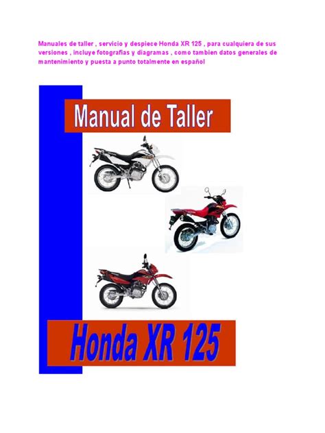 2008 honda xr 125 manual de taller. - Bmw 3 series petrol service and repair manual 1991 to 1999 haynes service repair manuals.