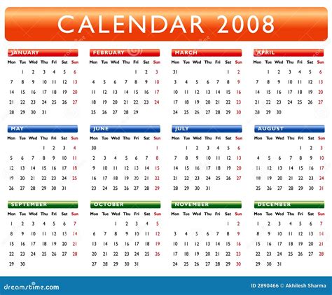 2008 Ka Calendar