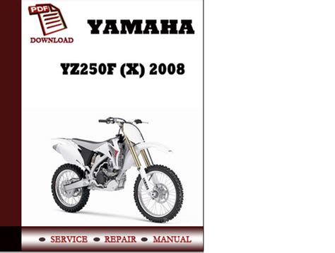 2008 yamaha yz250f x service repair workshop manual download. - Manuale d'uso manuali di trattori yanmar.