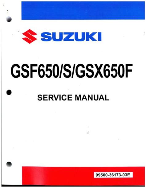 Download 2008 2009 Suzuki Gsf650 Gsf650S Gsx650F Service Repair Pdf 
