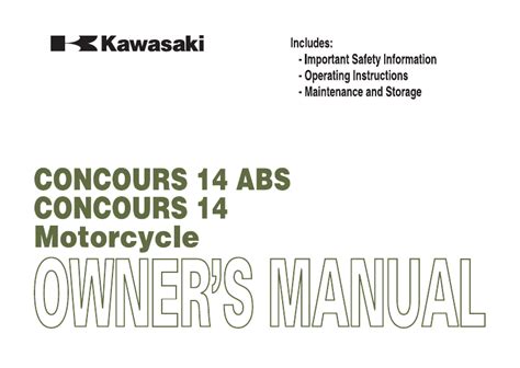 Full Download 2008 Kawasaki Concours Owners Manual 