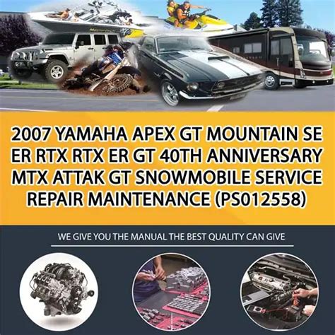 Full Download 2008 Yamaha Apex Gt Mountain Se Er Rtx Rtx Er Gt 40Th Anniversary Mtx Attak Gt Snowmobile Service Repair Maintenance Overhaul Workshop Manual 